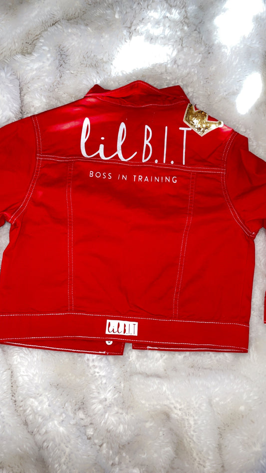 Printed Red Jacket | Custom Red Jacket | Lil B.I.T