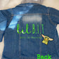 Hooded Denim Jacket | Custom Printed Jacket | Lil B.I.T