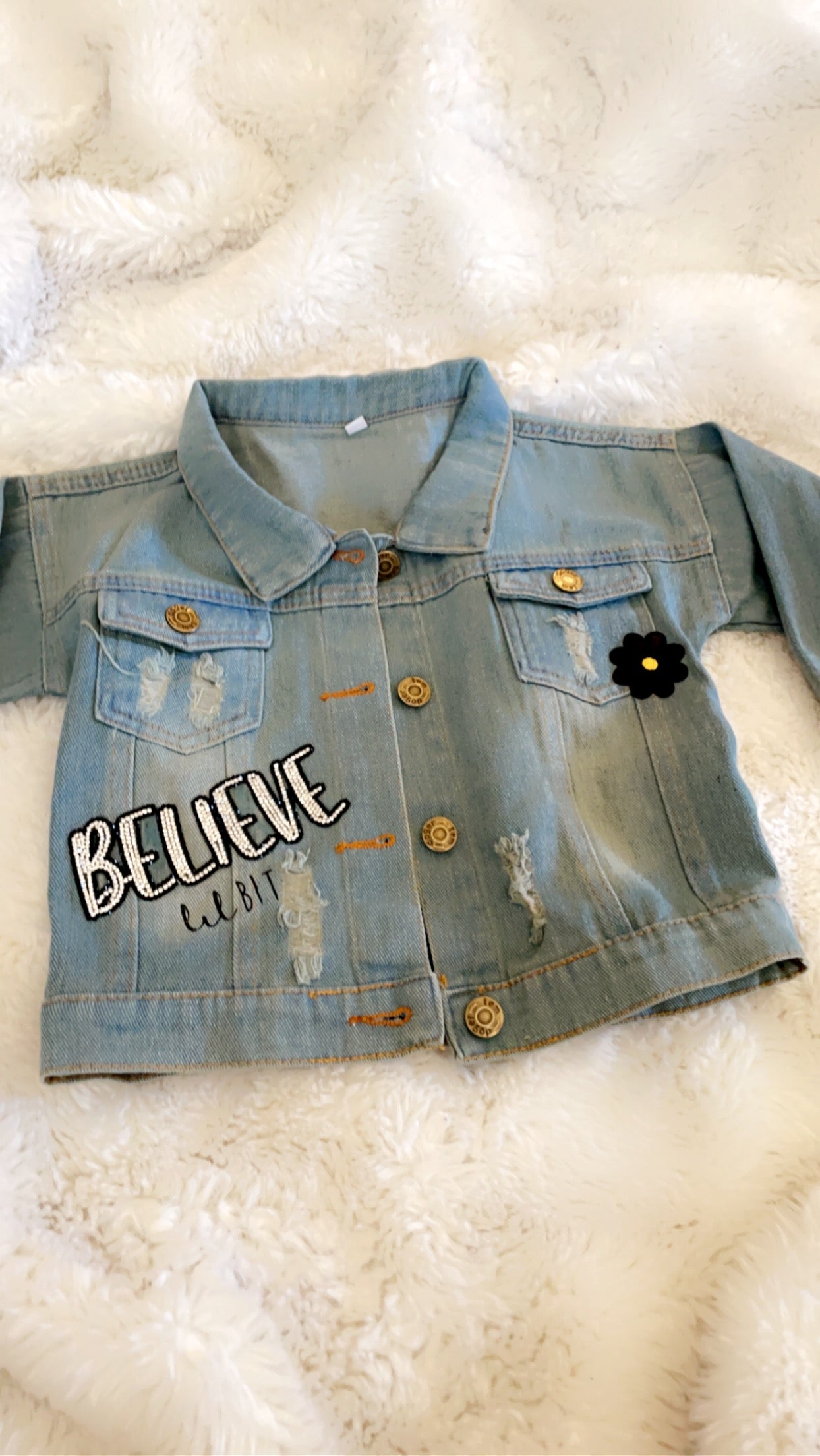 Rhinestone Jean Jacket | Custom Rhinestone jacket | Lil B.I.T