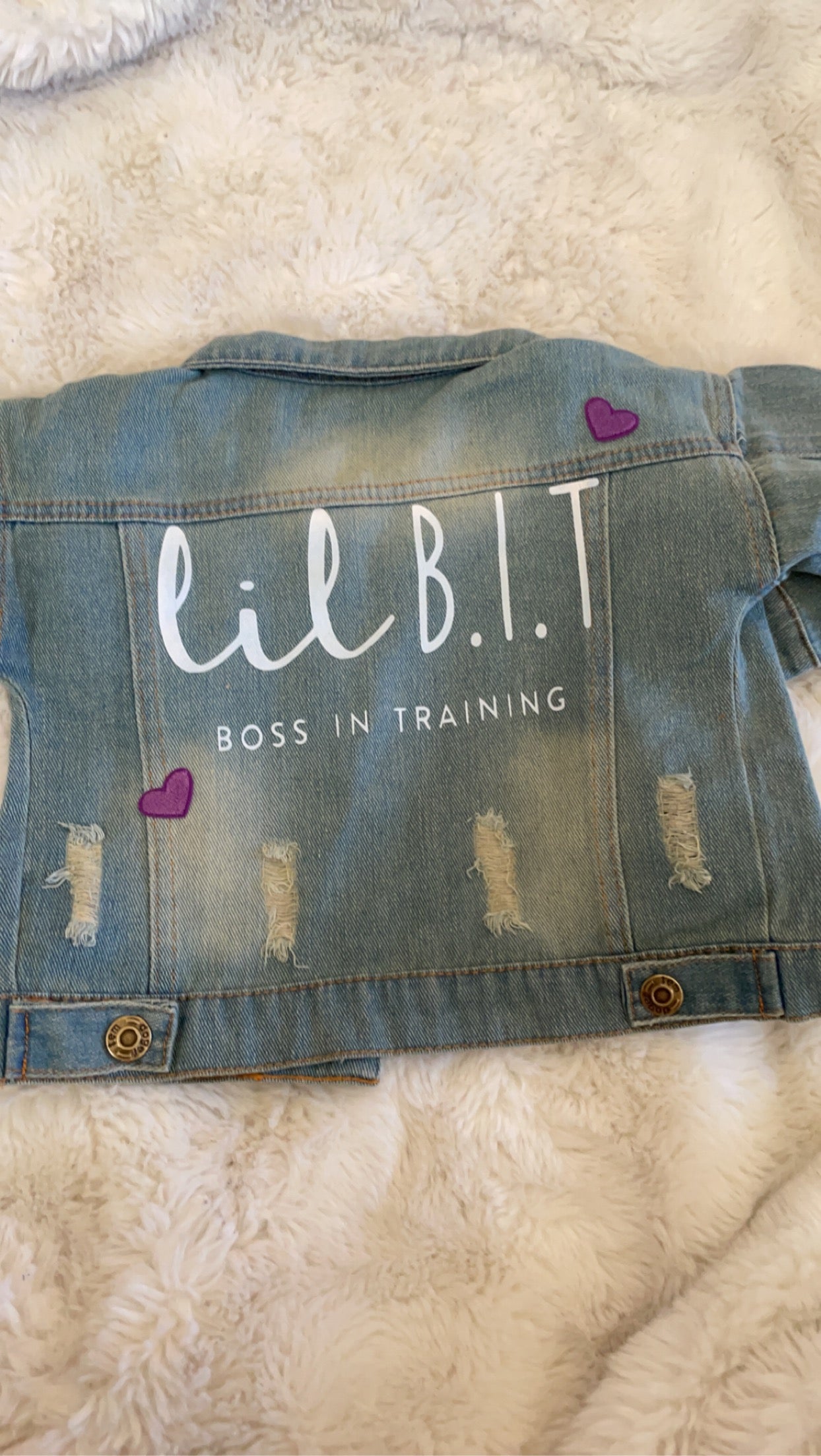 Custom Jean Jacket | Butterfly Denim Jacket | Lil B.I.T