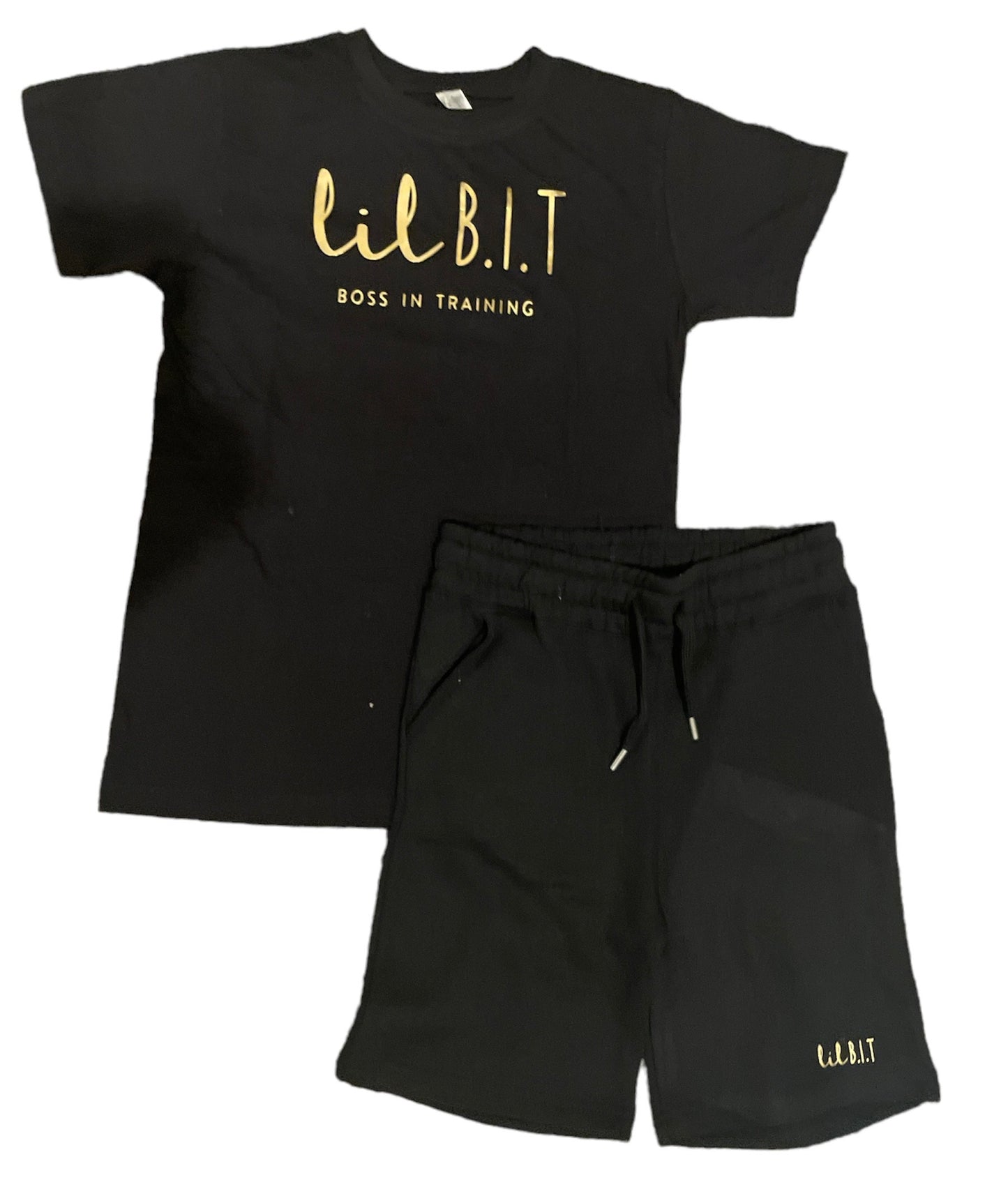 Toddler Lil B.I.T Black Short Set | Toddler Short Set | Lil B.I.T