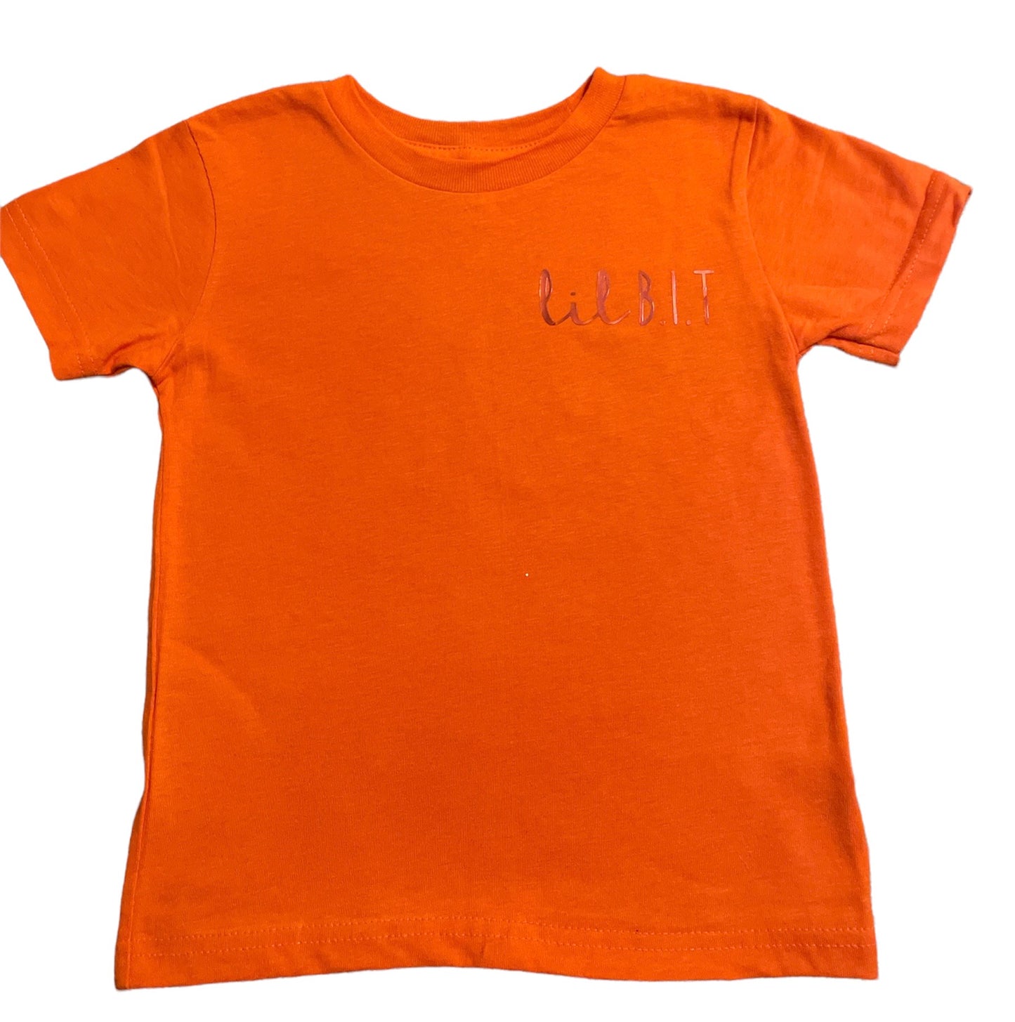 Short Sleeve Orange T-Shirt | Orange Lil BIT T-Shirt | Lil B.I.T